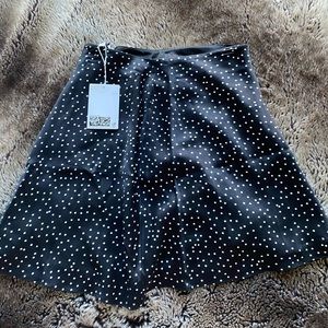 & other stories mini satin dotted skirt